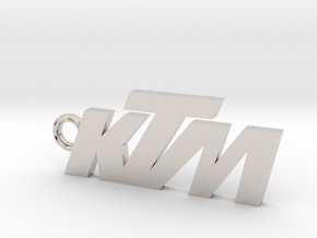 KTM keychain in Rhodium Plated Brass