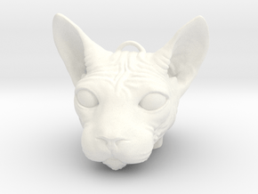 Sphinx Cat KeyChain in White Processed Versatile Plastic
