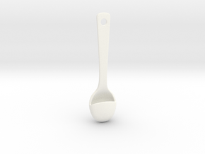 Spoon Pendant Small in White Processed Versatile Plastic