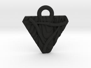 Skaven Shield keychain in Black Natural Versatile Plastic