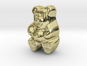 Gummy Bear Actual Size in 18k Gold Plated Brass