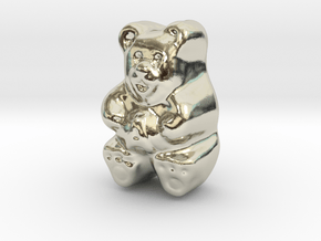 Gummy Bear Actual Size in 14k White Gold