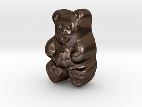 Gummy Bear Actual Size in Polished Bronze Steel