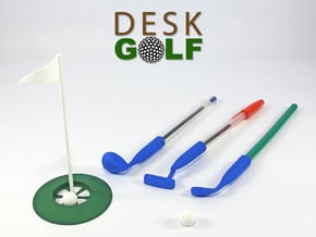 Desk Golf (BASIC SET) in White Processed Versatile Plastic