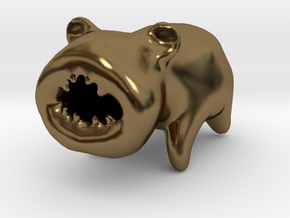 Faceless Bear That is Eating Your Finger in Polished Bronze