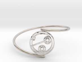 Julie - Bracelet Thin Spiral in Rhodium Plated Brass