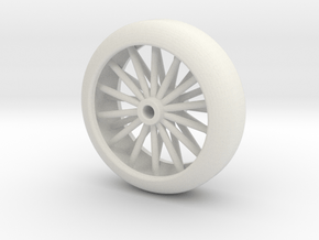 Pinwood Derby Wirewheel in White Natural Versatile Plastic