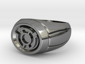 Yellow Lantern Ring in Fine Detail Polished Silver