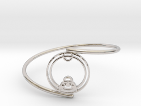 Zoe - Bracelet (Thin Spiral) in Rhodium Plated Brass