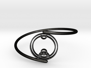 Zoe - Bracelet (Thin Spiral) in Matte Black Steel