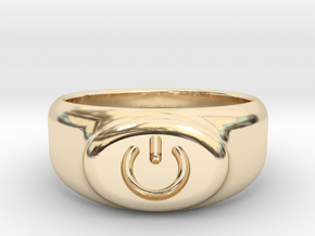 Power Ring(2) in 14k Gold Plated Brass
