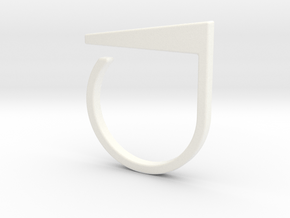 Adjustable ring. Basic model 2. in White Processed Versatile Plastic