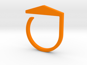 Adjustable ring. Basic model 3. in Orange Processed Versatile Plastic