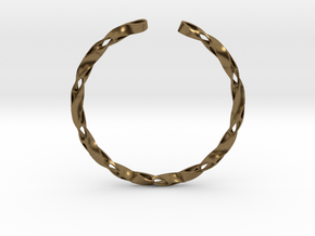 Twisted Pierced Bangle No.1 in Natural Bronze