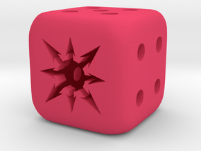small chaos dice in Pink Processed Versatile Plastic
