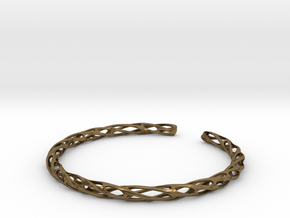Twisted Pierced Bangle No.2 in Natural Bronze