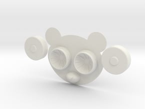 Panda Contact Lens Case in White Natural Versatile Plastic