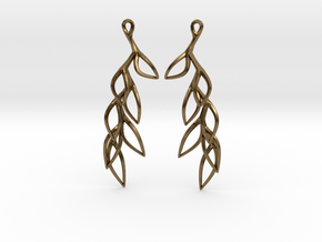 Leaf Drop Earring in Natural Bronze