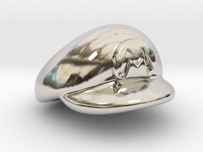 M-Plumber Cap in Rhodium Plated Brass