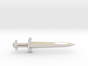 Iron Sword in Rhodium Plated Brass