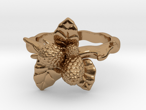 Wild Berry Ring - (Select a size) in Polished Brass