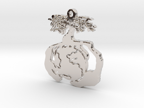 Earth Tree Conservation Necklace Pendant in Platinum