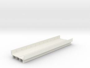 HO scale Elevated subway Philadelphia ADD 12" SECT in White Natural Versatile Plastic