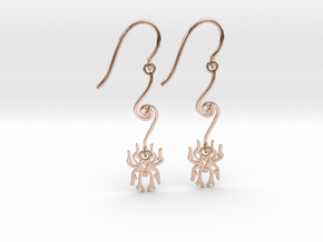 Spider Earrings in 14k Rose Gold Plated Brass