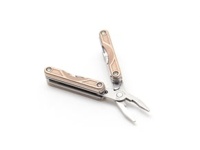 Leatherman Squirt PS4 Multitool Scales in Polished Bronzed Silver Steel