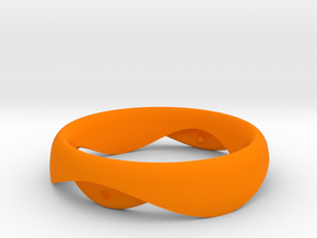 Swing Ring elliptical 17mm inner diameter in Orange Processed Versatile Plastic