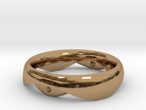 Swing Ring elliptical 17mm inner diameter in Polished Brass