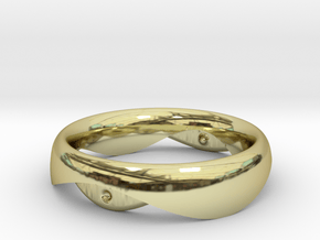 Swing Ring elliptical 17mm inner diameter in 18k Gold Plated Brass