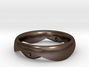 Swing Ring elliptical 17mm inner diameter in Polished Bronze Steel
