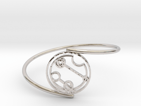 Caitlin / Kaitlin - Bracelet Thin Spiral in Rhodium Plated Brass