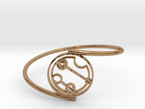 Caitlin / Kaitlin - Bracelet Thin Spiral in Polished Brass