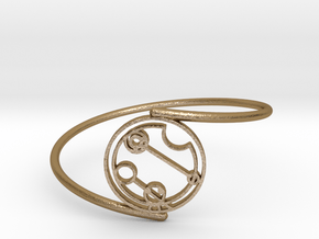 Caitlin / Kaitlin - Bracelet Thin Spiral in Polished Gold Steel