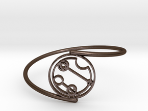 Caitlin / Kaitlin - Bracelet Thin Spiral in Polished Bronze Steel