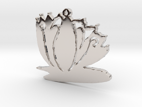 Lotus Blossom Necklace Pendant in Platinum