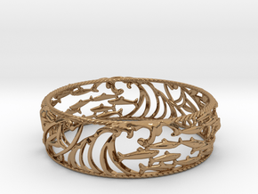 Sardine Wave Bracelet in Polished Brass