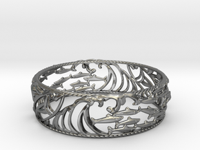 Sardine Wave Bracelet in Polished Silver