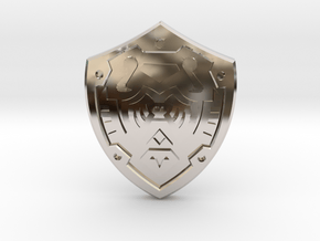 Hero's Shield I in Rhodium Plated Brass