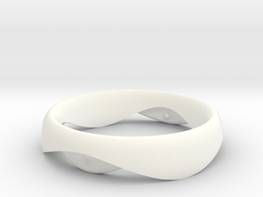 Swing Ring elliptical 18mm inner diameter in White Processed Versatile Plastic
