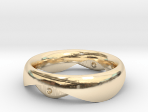 Swing Ring elliptical 16mm inner diameter in 14k Gold Plated Brass