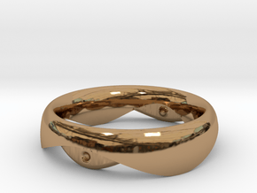 Swing Ring elliptical 16mm inner diameter in Polished Brass