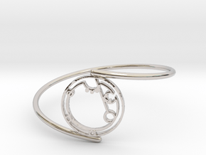 Andrea - Bracelet Thin Spiral in Rhodium Plated Brass