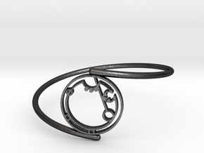 Andrea - Bracelet Thin Spiral in Polished and Bronzed Black Steel