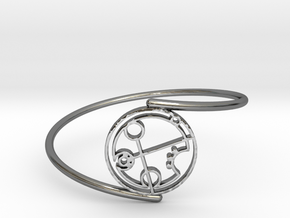 Brandi - Bracelet Thin Spiral in Fine Detail Polished Silver
