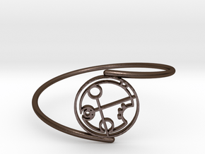 Brandi - Bracelet Thin Spiral in Polished Bronze Steel