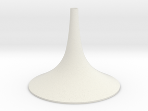 Simple Large Conical Vase in White Natural Versatile Plastic