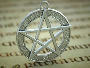 Pentagram Pendant in Polished Silver
